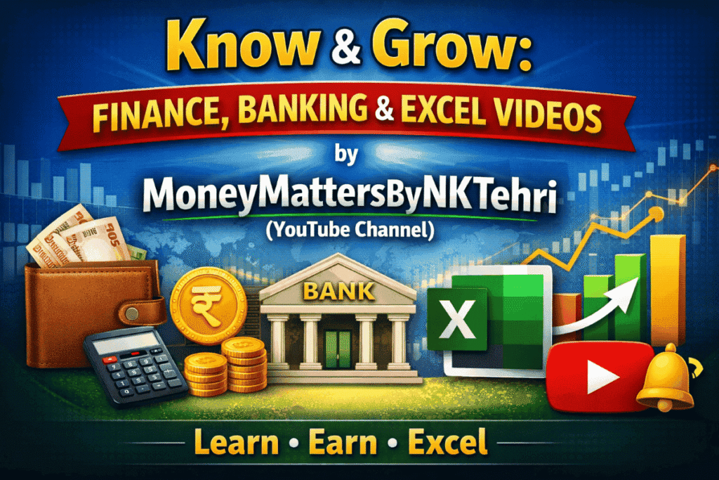 Know & Grow: Finance, Banking & Excel Videos by MoneyMattersByNKTehri.in