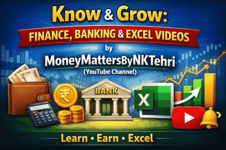 Know & Grow: Finance, Banking & Excel Videos by MoneyMattersByNKTehri.in